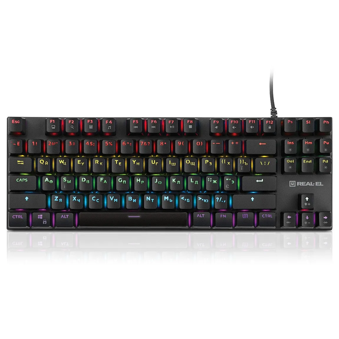 Клавіатура REAL-EL M 05 Grey USB - зображення 1