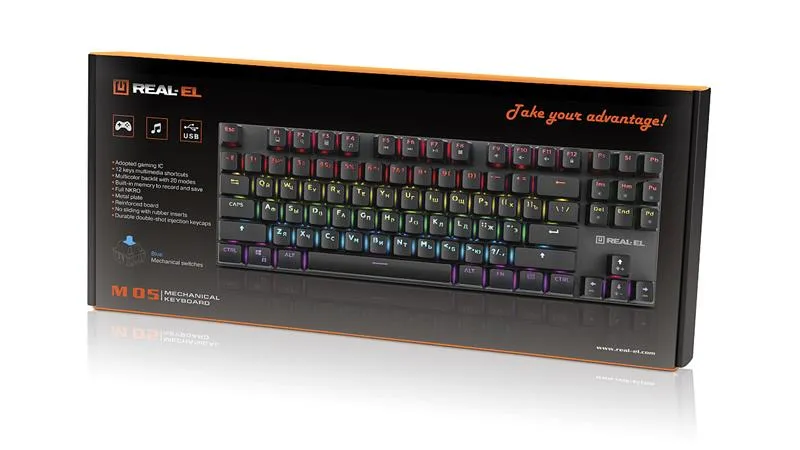 Клавіатура REAL-EL M 05 Grey USB - мініатюра 10