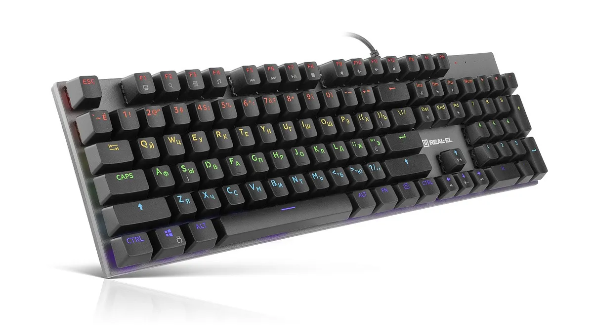 Клавіатура REAL-EL M 13 Grey USB - мініатюра 2
