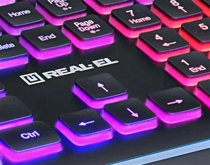 Клавіатура REAL-EL Comfort 8000 Backlit Ukr Black - мініатюра 7