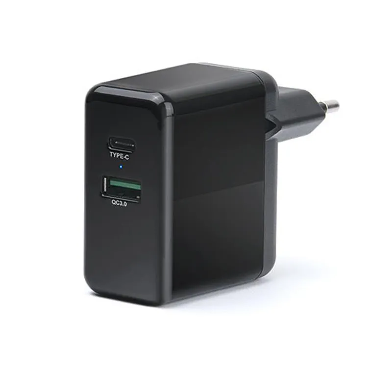 Мережевий зарядний пристрій REAL-EL CH-350 QC3.0 (2USB, 3A) Black - мініатюра 6