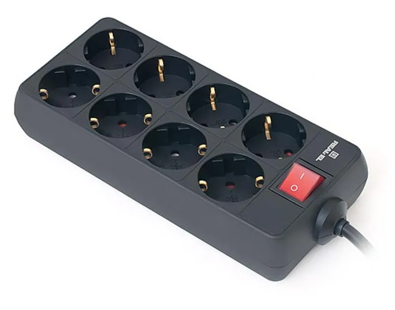 Фільтр живлення REAL-EL RS-8 Protect 1.8 м Black - мініатюра 5