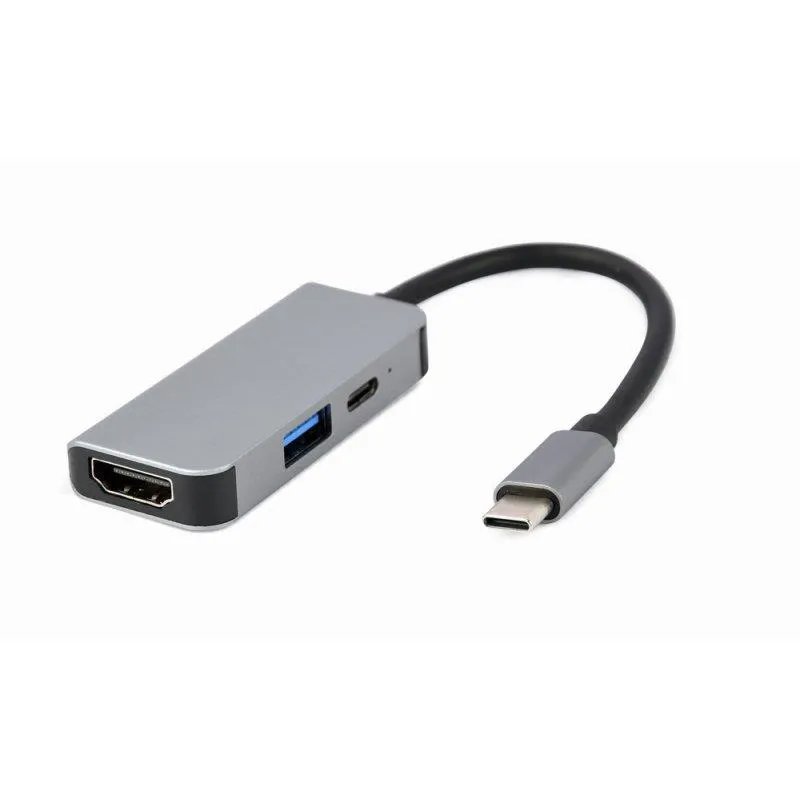 Док-станція Cablexpert USB-C 3-в-1 (A-CM-COMBO3-02) USB/HDMI/PD - мініатюра 2