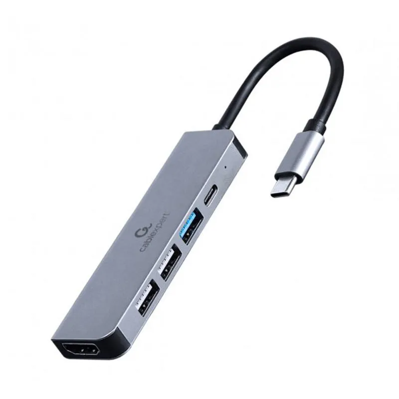 Док-станція Cablexpert USB-C 5-в-1 (A-CM-COMBO5-03) USB/HDMI/PD - мініатюра 2