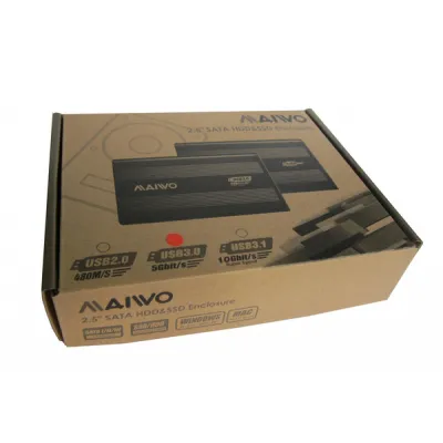 Кишеня зовнішня Maiwo K2503D black 2.5'' HDD/SSD, SATA, 1xUSB 3.0 - мініатюра 3