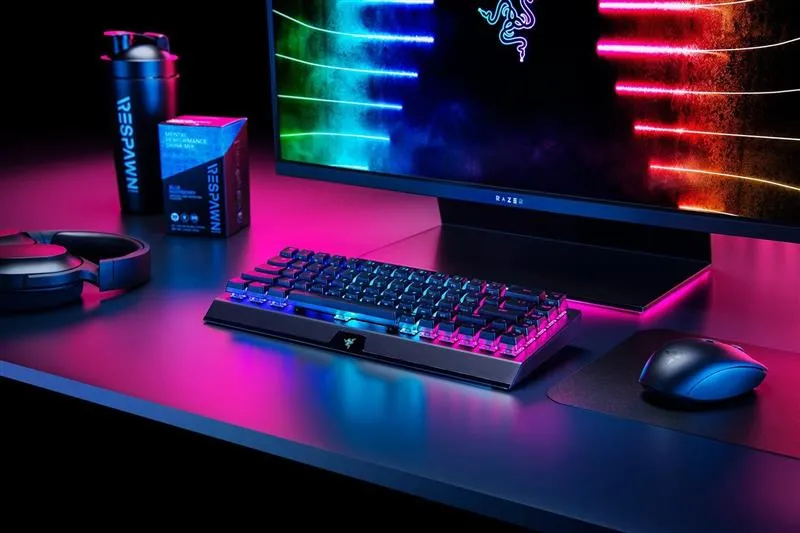 Клавіатура бездротова Razer BlackWidow V3 Mini Hyperspeed Green Switch Black (RZ03-03891600-R3R1) - мініатюра 10