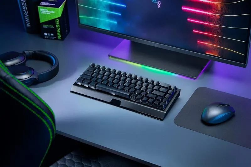 Клавіатура бездротова Razer BlackWidow V3 Mini Hyperspeed Green Switch Black (RZ03-03891600-R3R1) - мініатюра 9