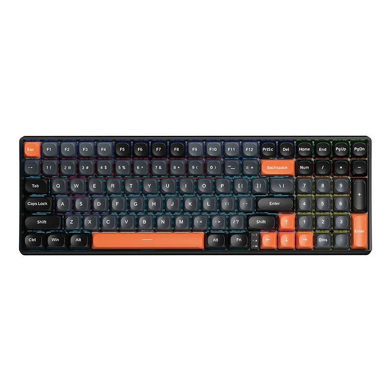Клавіатура дротова AULA S100 Wired keyboard  Brown switch black EN/UA - зображення 1
