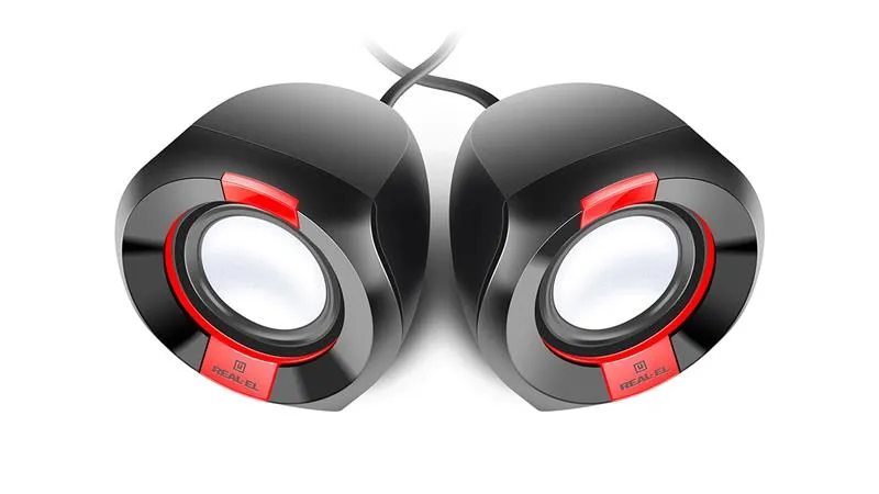 Акустична система REAL-EL S-50 Black/Red - мініатюра 4