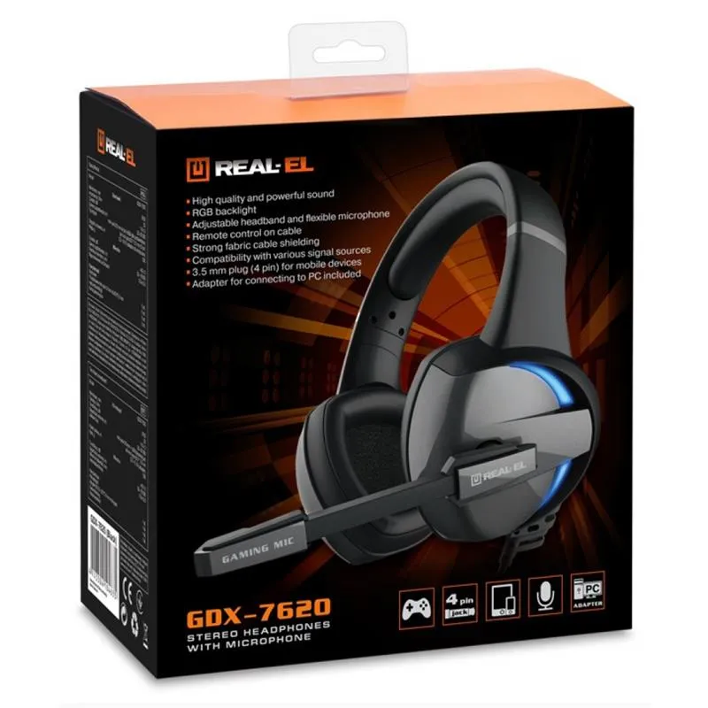Гарнітура REAL-EL GDX-7620 Black - мініатюра 8