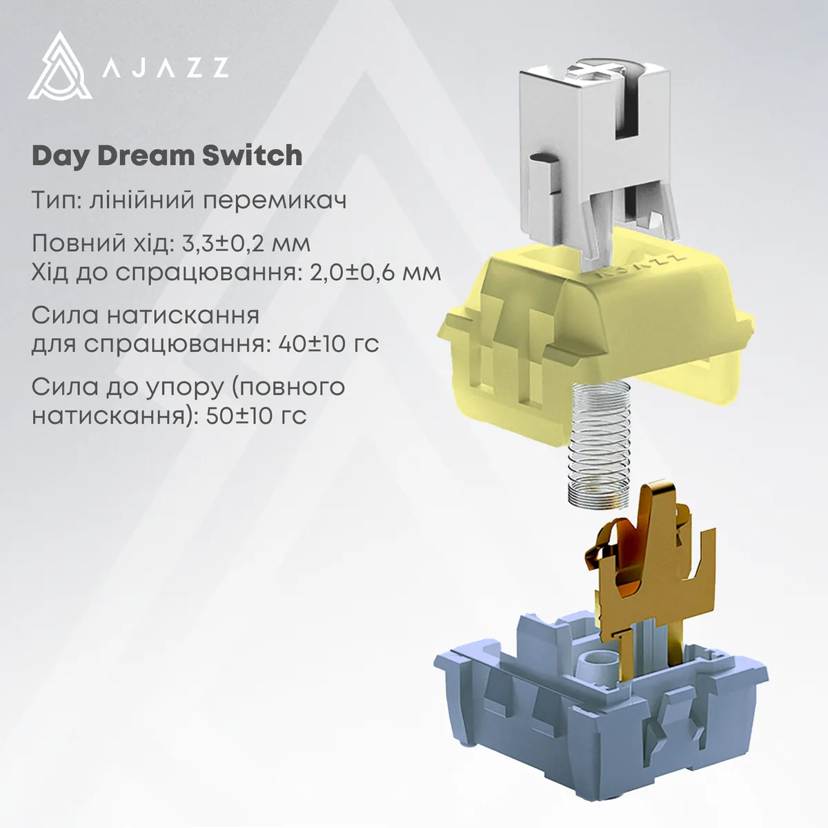 Клавіатура механічна бездротова Ajazz AK820 MAX PLUS Daydream Switch RGB Wireless/BT/USB White - мініатюра 4