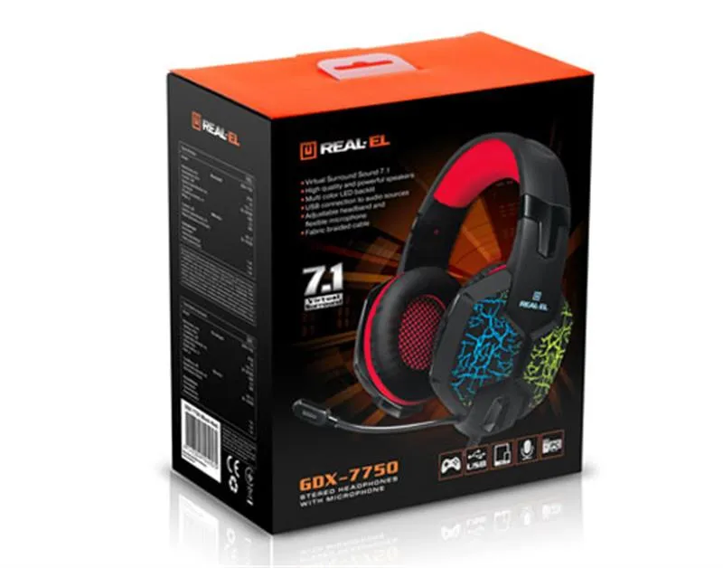 Гарнітура REAL-EL GDX-7750 Black/Red - мініатюра 8