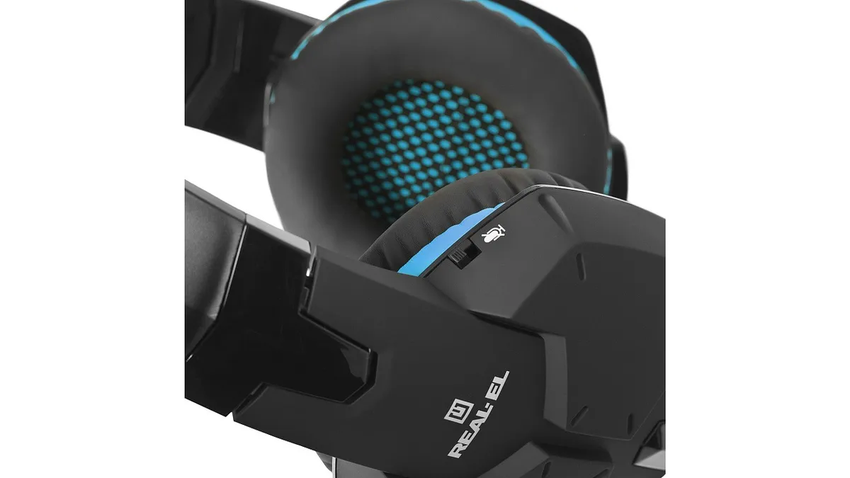 Гарнітура REAL-EL GDX-7500 Black/Blue - мініатюра 4