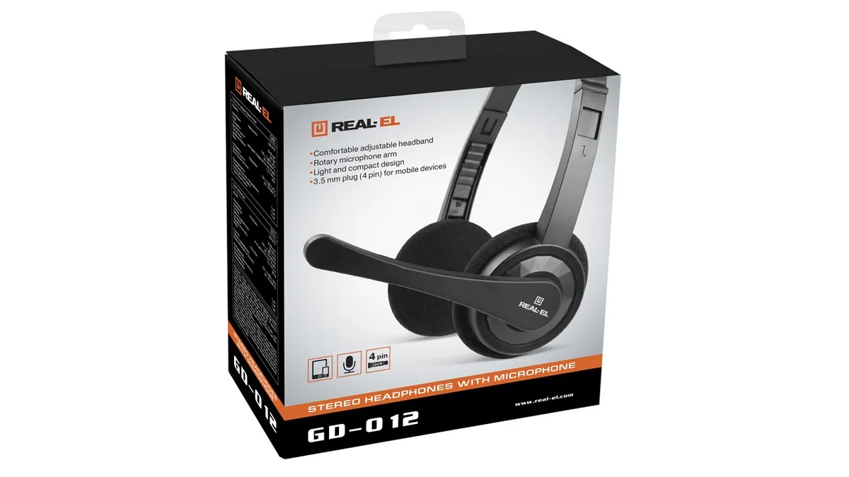 Гарнітура REAL-EL GD-012 Black - мініатюра 7
