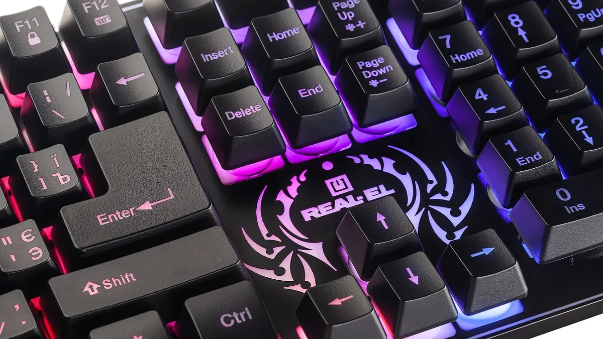 Клавіатура REAL-EL Comfort 7090 Backlit Black (EL123100031) - мініатюра 12