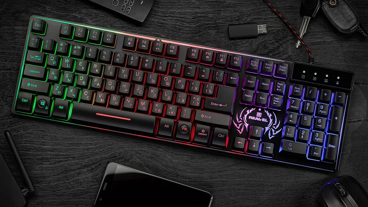 Клавіатура REAL-EL Comfort 7090 Backlit Black (EL123100031) - мініатюра 13