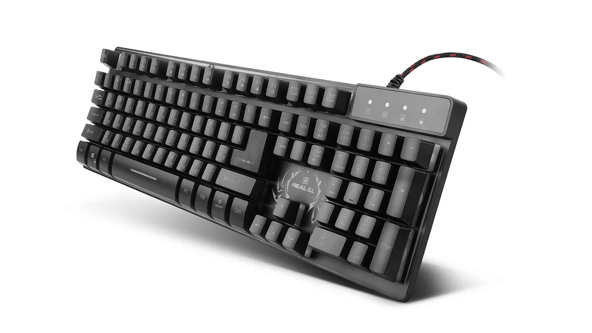 Клавіатура REAL-EL Comfort 7090 Backlit Black (EL123100031) - мініатюра 3