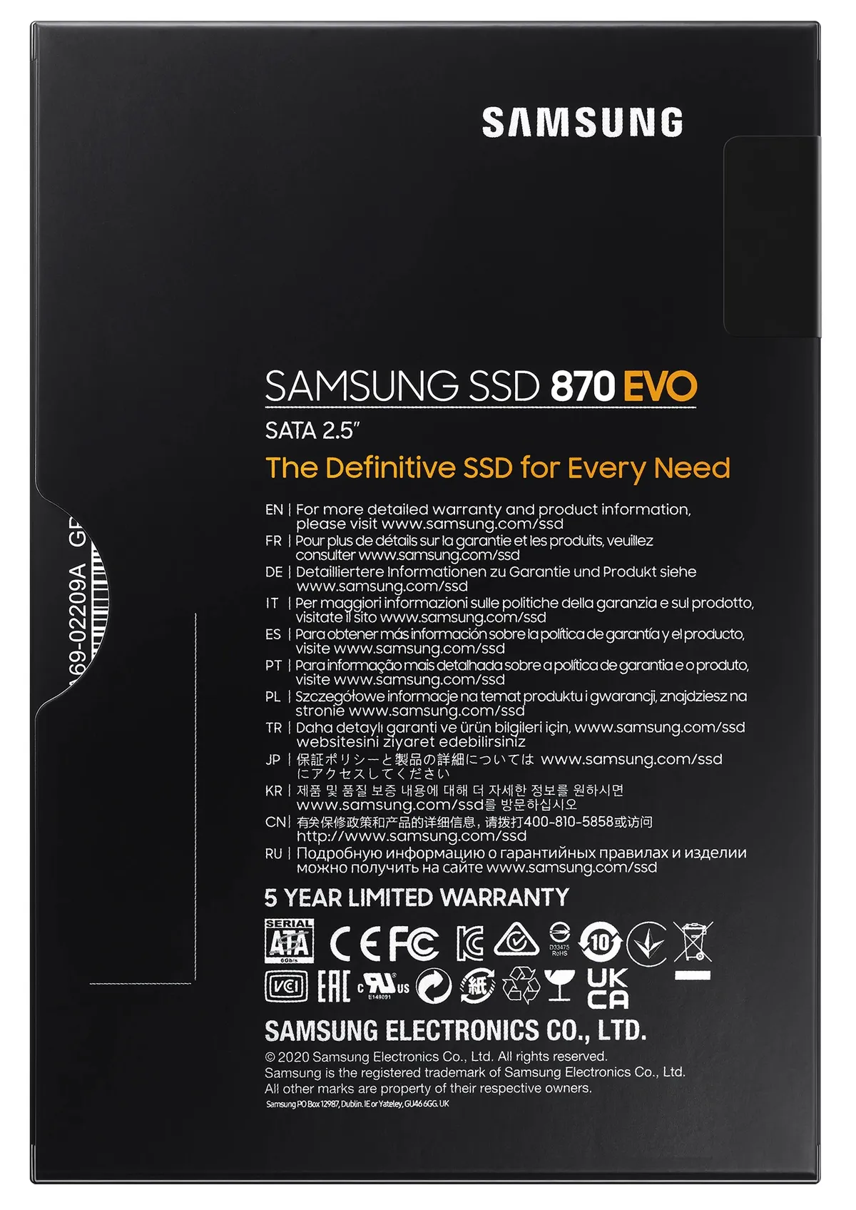 Накопичувач SSD  500GB Samsung 870 EVO 2.5" SATAIII MLC (MZ-77E500B/EU) - мініатюра 7