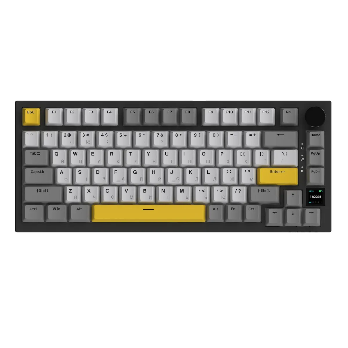 Бездротова механічна клавіатура Ajazz AK820 PRO 75% Flying Fish Switch Black RGB (AK820PRO-FF-BGY) - мініатюра 14