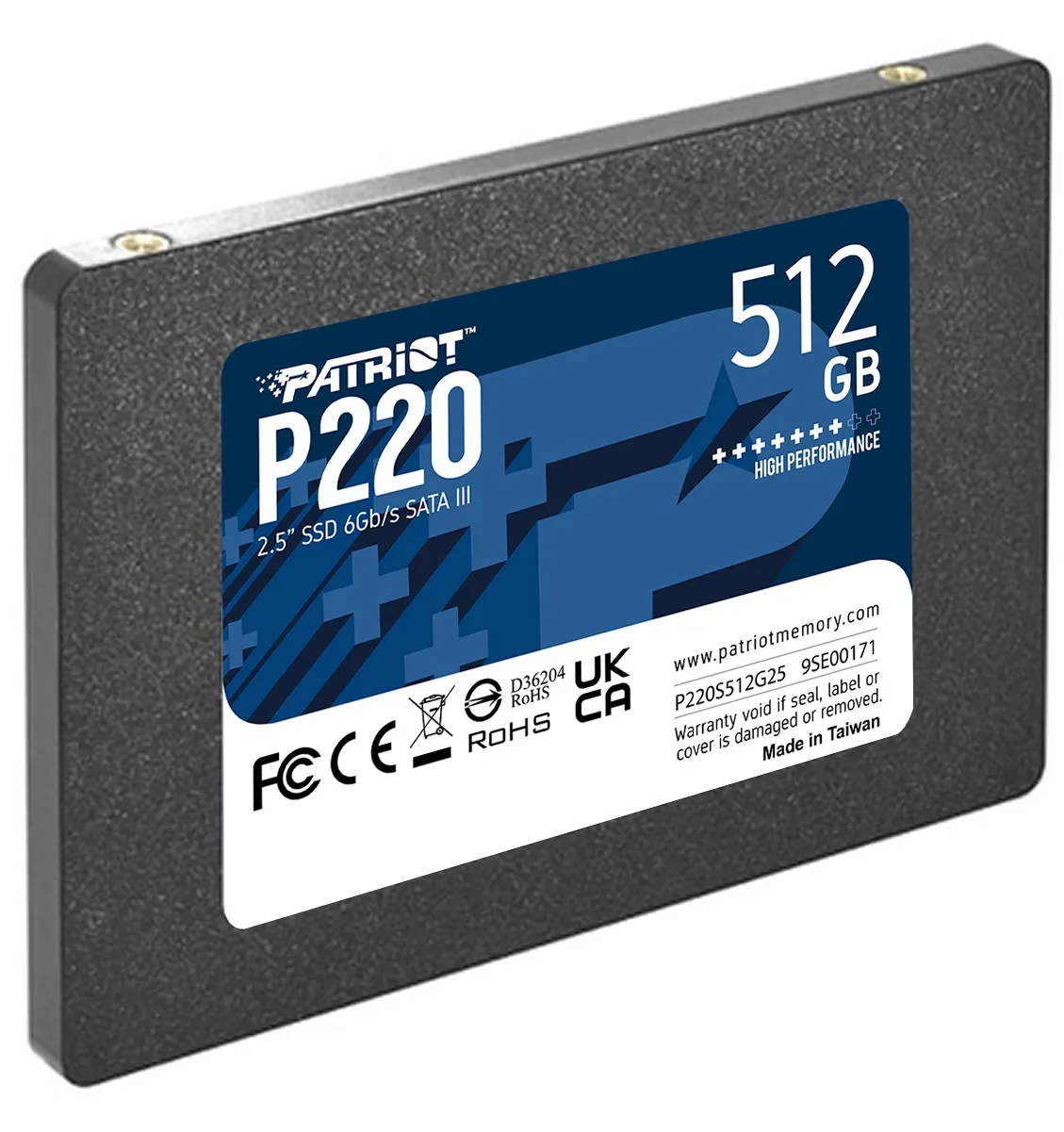 Накопичувач SSD  512GB Patriot P220 2.5" SATAIII TLC (P220S512G25) - мініатюра 2