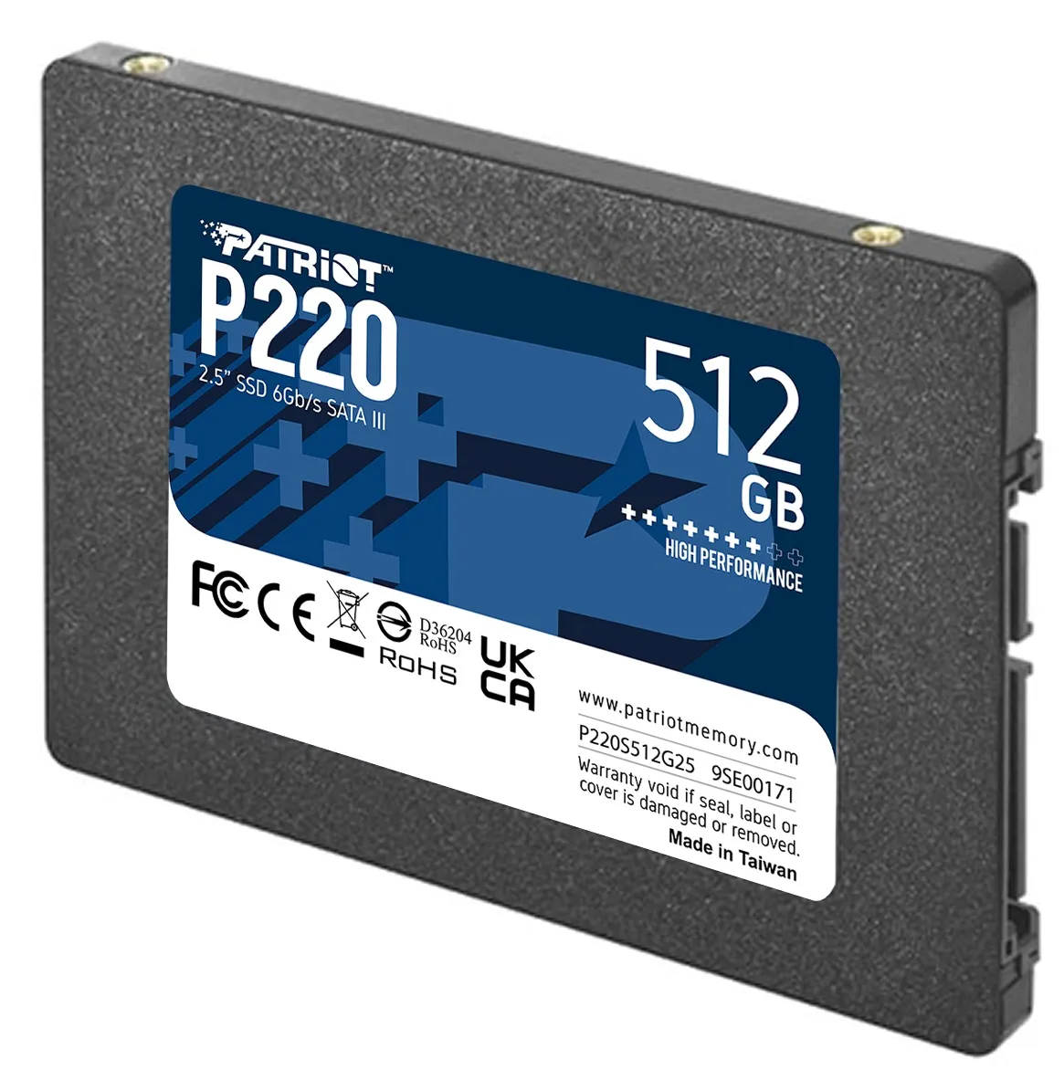 Накопичувач SSD  512GB Patriot P220 2.5" SATAIII TLC (P220S512G25) - мініатюра 3