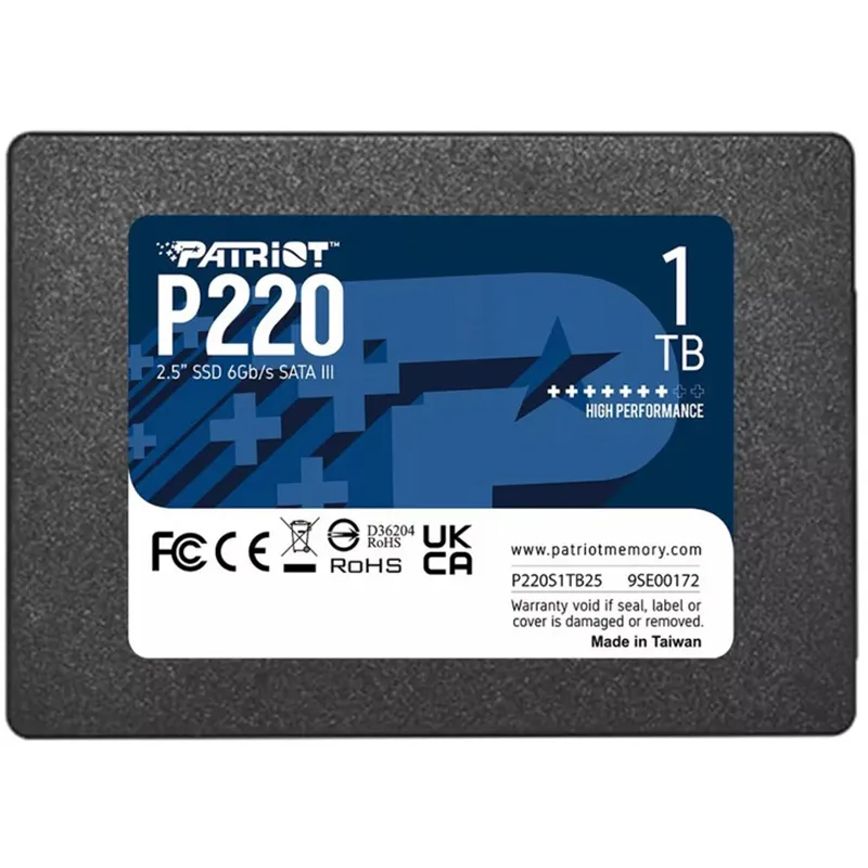 Накопичувач SSD 1TB Patriot P220 2.5" SATAIII TLC (P220S1TB25) - зображення 1