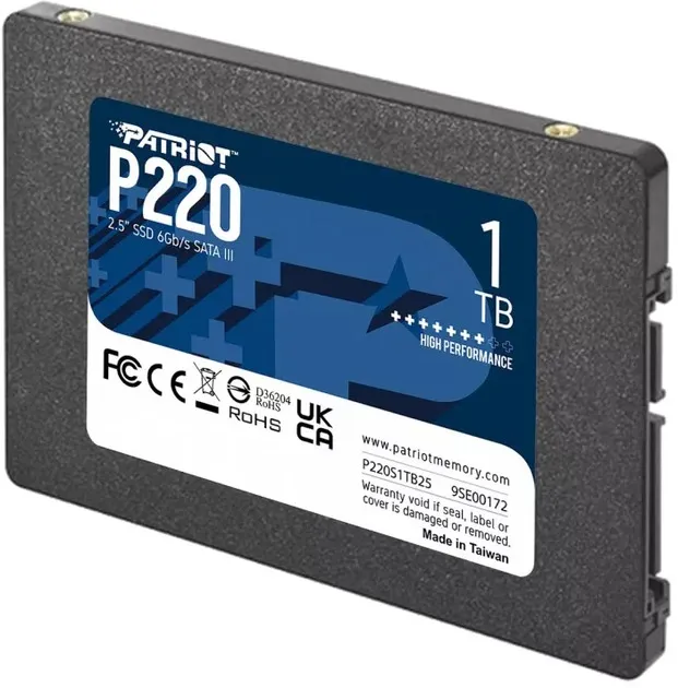 Накопичувач SSD 1TB Patriot P220 2.5" SATAIII TLC (P220S1TB25) - мініатюра 3