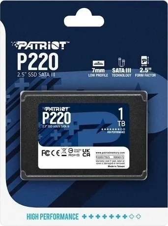 Накопичувач SSD 1TB Patriot P220 2.5" SATAIII TLC (P220S1TB25) - мініатюра 4