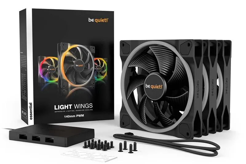 Вентилятор be quiet! Light Wings 140mm PWM Triple Pack (BL078), 140x140x25 мм, 4-pin, чорний - мініатюра 5