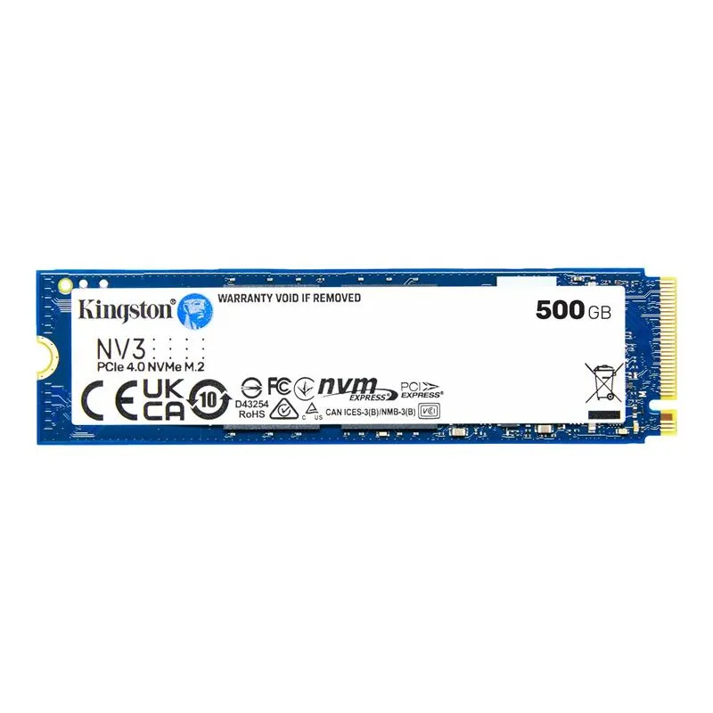 Накопичувач SSD  500GB M.2 NVMe Kingston NV3 M.2 2280 PCIe Gen4.0 x4 (SNV3S/500G) - зображення 1