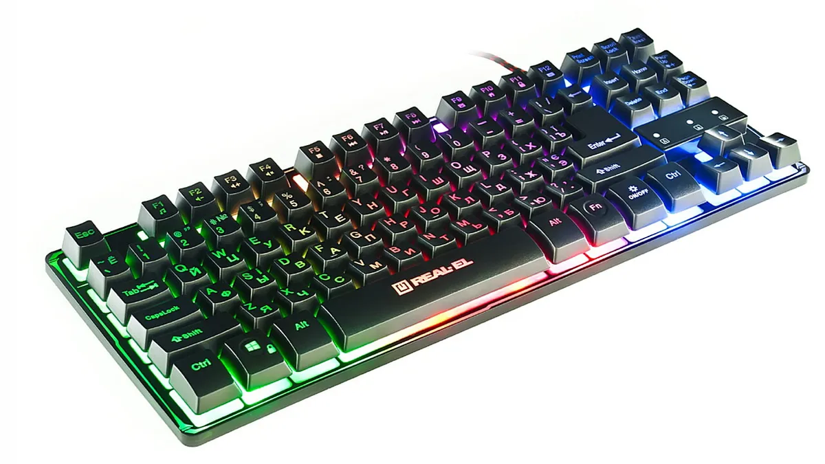 Клавіатура REAL-EL Gaming 8710 TKL Backlit Ukr Black - мініатюра 2