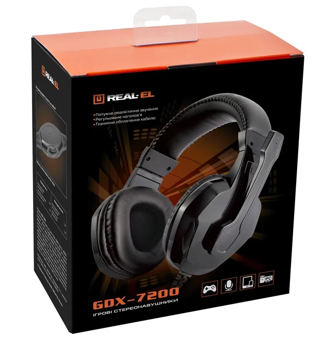 Гарнітура REAL-EL GDX-7200 Black - мініатюра 7