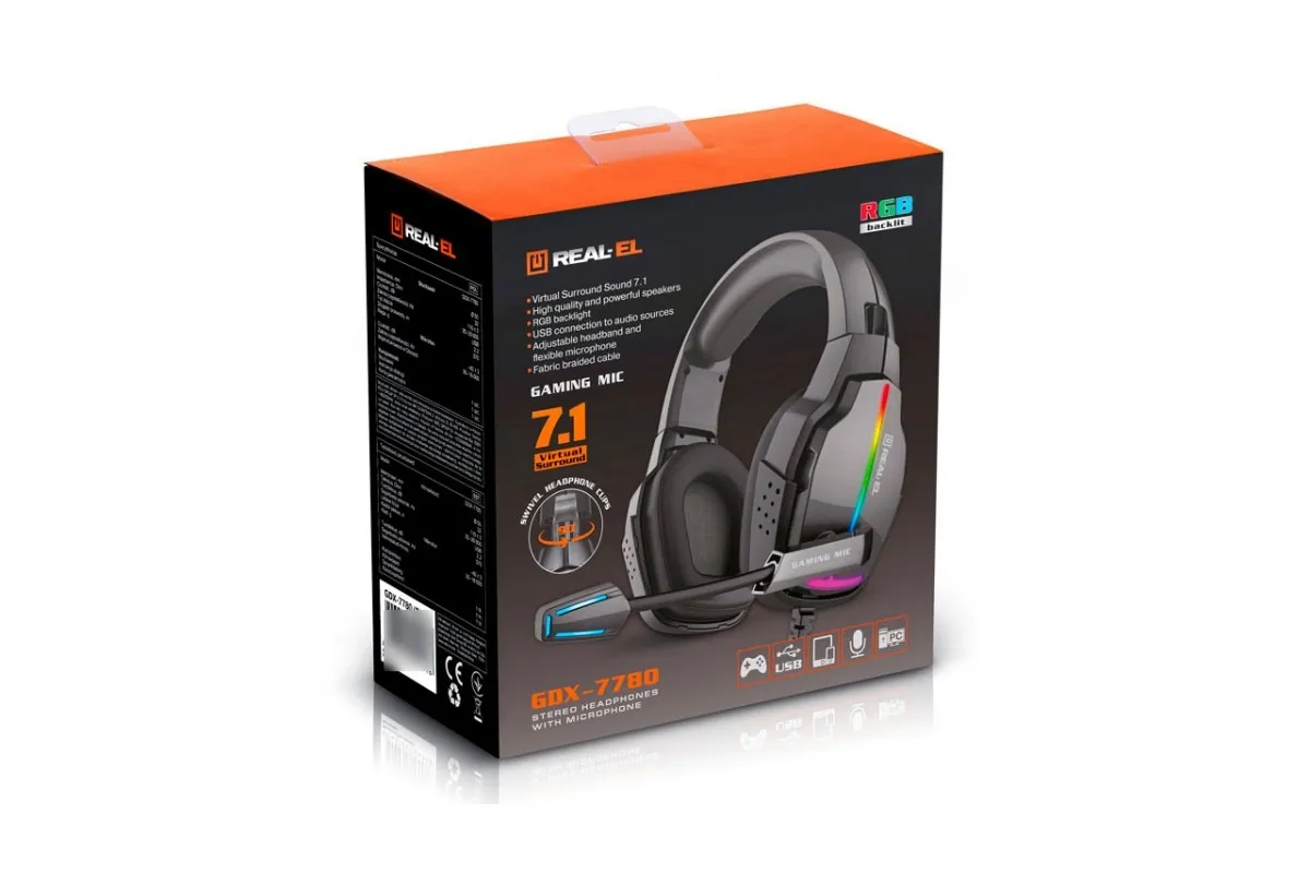 Гарнітура REAL-EL GDX-7780 Black - мініатюра 12