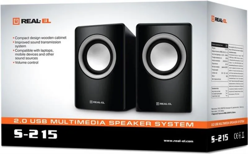 Акустична система REAL-EL S-215 Black - мініатюра 7