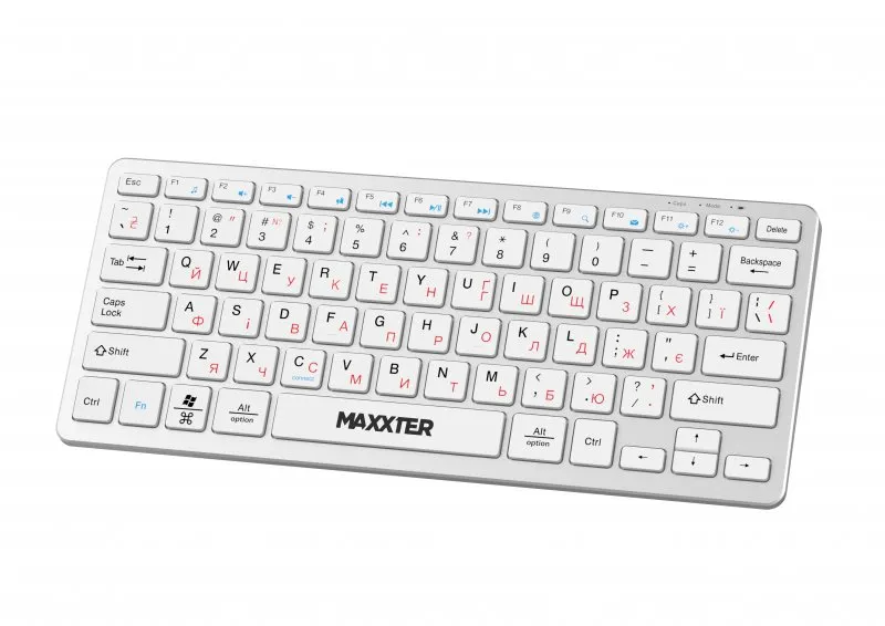 Клавiатура бездротова Maxxter KBW-C01S-UA Silver - мініатюра 2