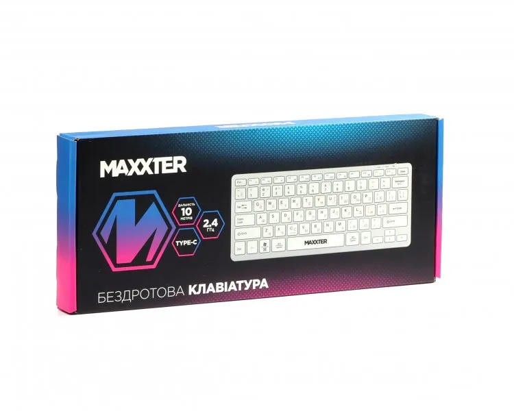 Клавiатура бездротова Maxxter KBW-C01S-UA Silver - мініатюра 5