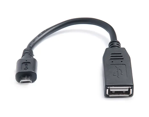 Кабель REAL-EL USB - micro USB V 2.0 (F/M), 0.1 м, чорний (EL123500014) - зображення 1