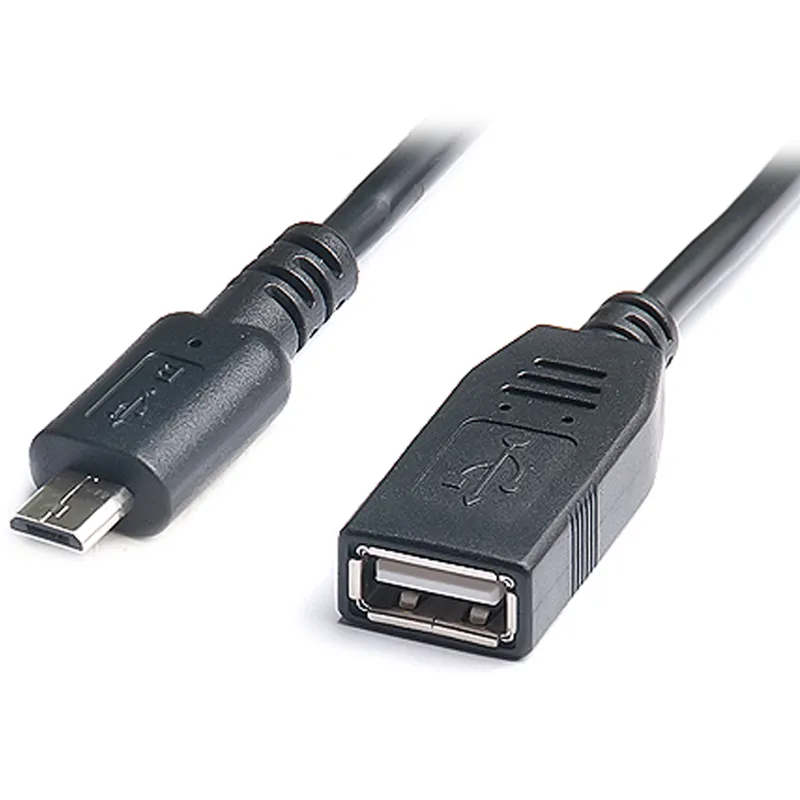 Кабель REAL-EL USB - micro USB V 2.0 (F/M), 0.1 м, чорний (EL123500014) - мініатюра 3