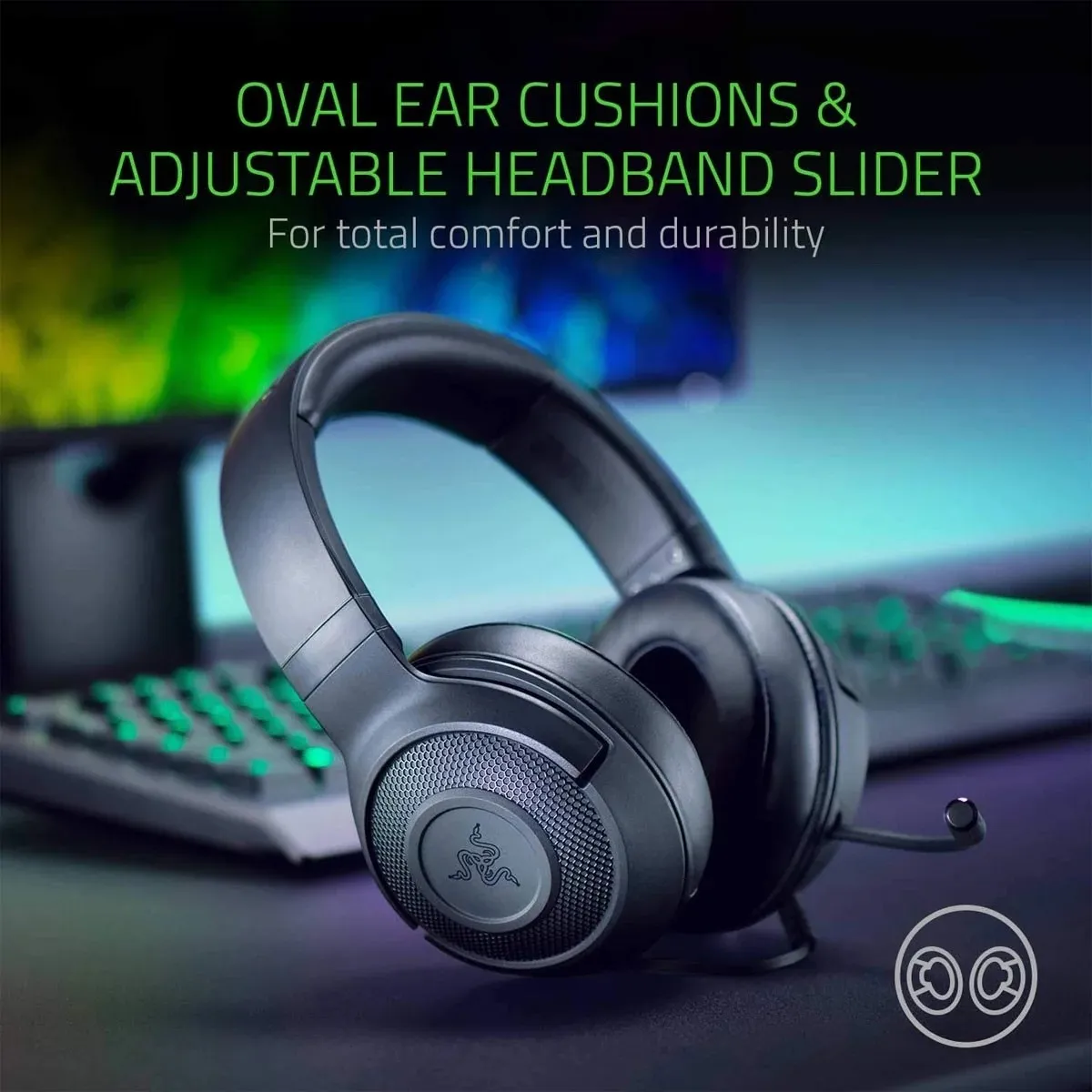 Гарнітура Razer Kraken X Lite Black (RZ04-02950100-R381) - мініатюра 7