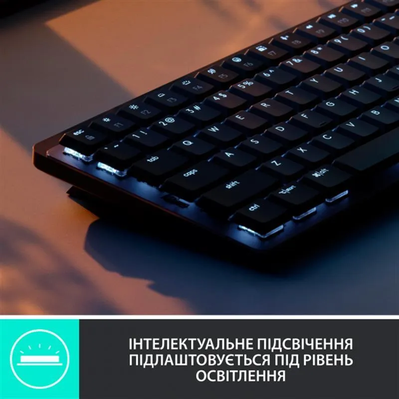Клавіатура бездротова Logitech MX Mechanical Mini Minimalist Graphite (920-010780) - мініатюра 6