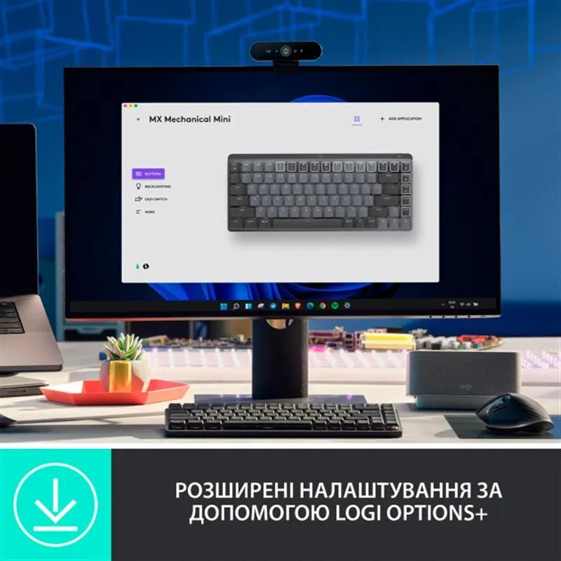 Клавіатура бездротова Logitech MX Mechanical Mini Minimalist Graphite (920-010780) - мініатюра 7