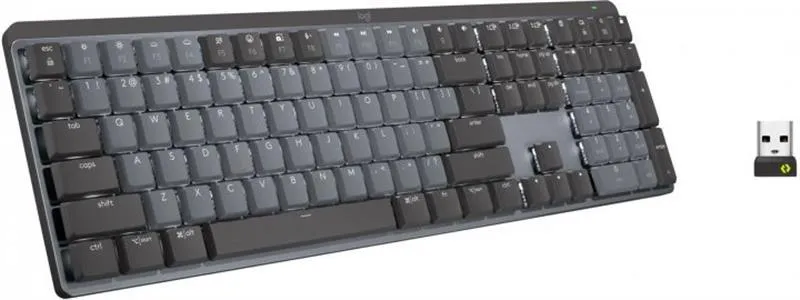Клавіатура бездротова Logitech MX Mechanical Graphite Clicky (920-010759) - мініатюра 2
