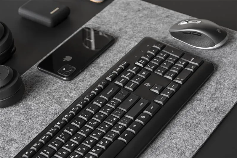 Клавіатура бездротова 2E KS220 WL Ukr Black (2E-KS220WB) - мініатюра 8