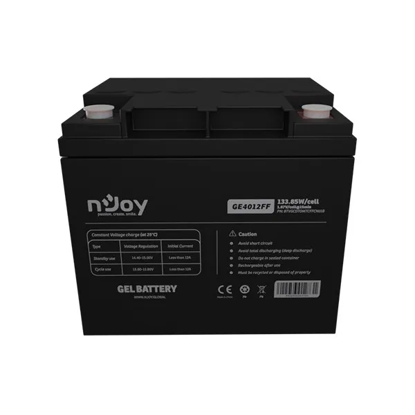 Акумуляторна батарея Njoy GE4012FF 12V 40AH (BTVGCDTOMTCFFCN01B) GEL - зображення 1