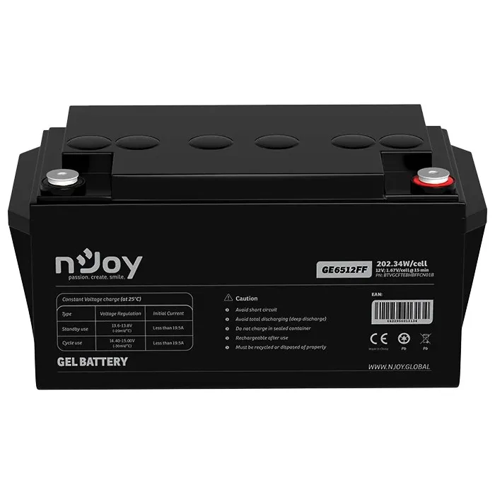 Акумуляторна батарея Njoy GE6512FF 12V 65AH (BTVGCFTEBHBFFCN01B) GEL - зображення 1