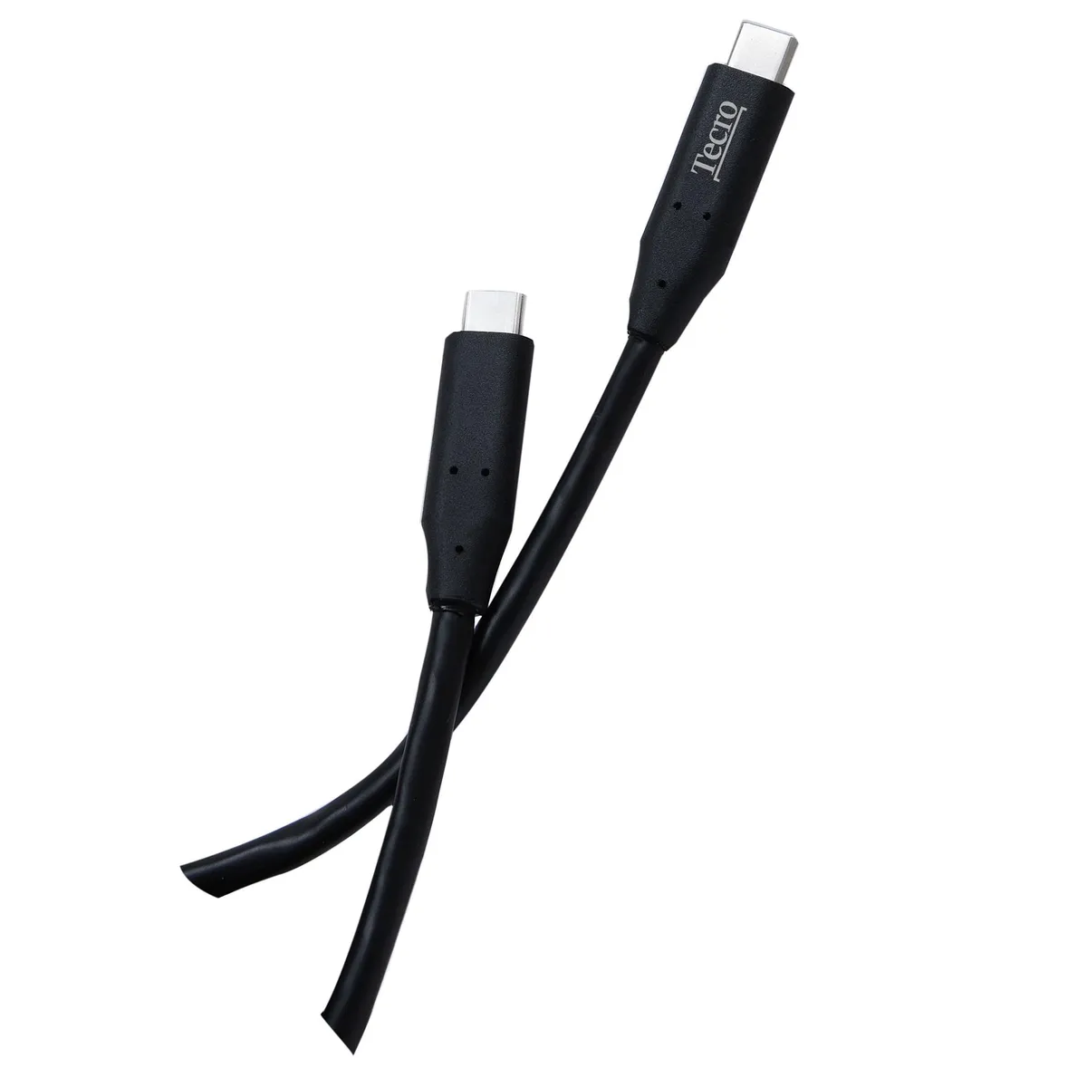 Кабель Tecro USB Type-C - USB Type-C (M/M), 1 м, чорний (TCC-3.0-0100BK) - зображення 1