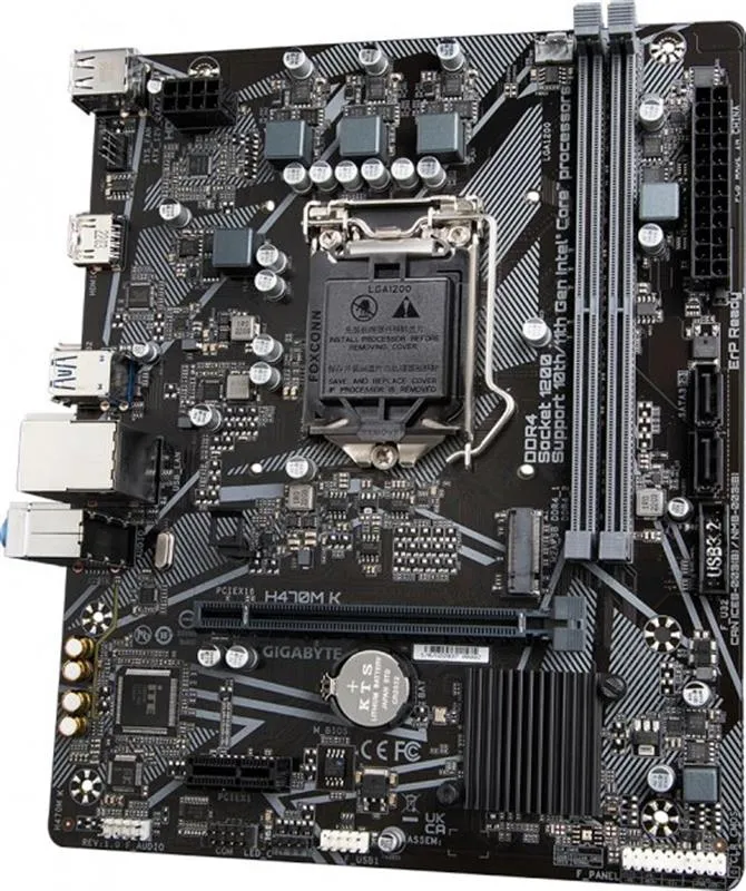 Материнська плата Gigabyte H470M K Socket 1200 - мініатюра 2