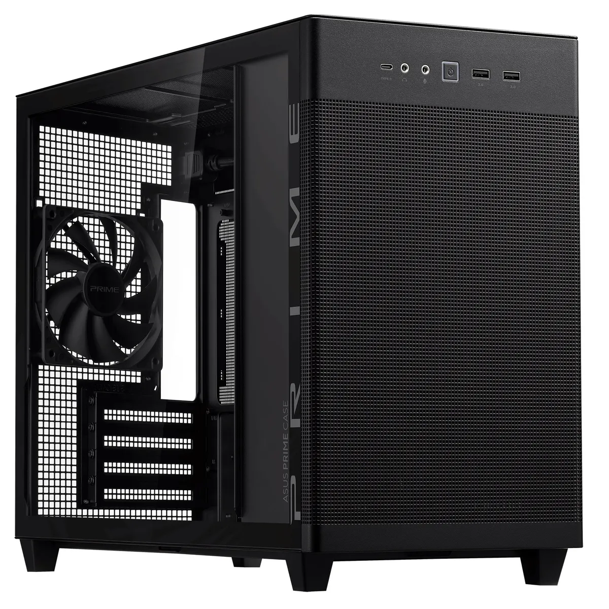 Корпус Asus Prime AP201 Black Tempered Glass без БЖ (90DC00G0-B39010) - зображення 1