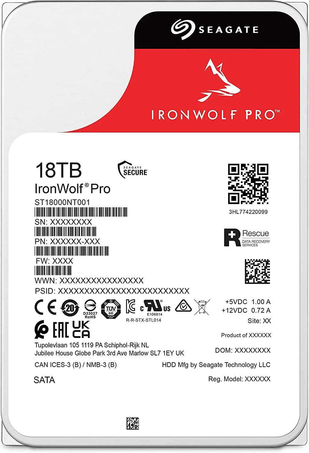 Накопичувач HDD SATA 18.0TB Seagate IronWolf Pro 7200rpm 256MB (ST18000NT001) - зображення 1