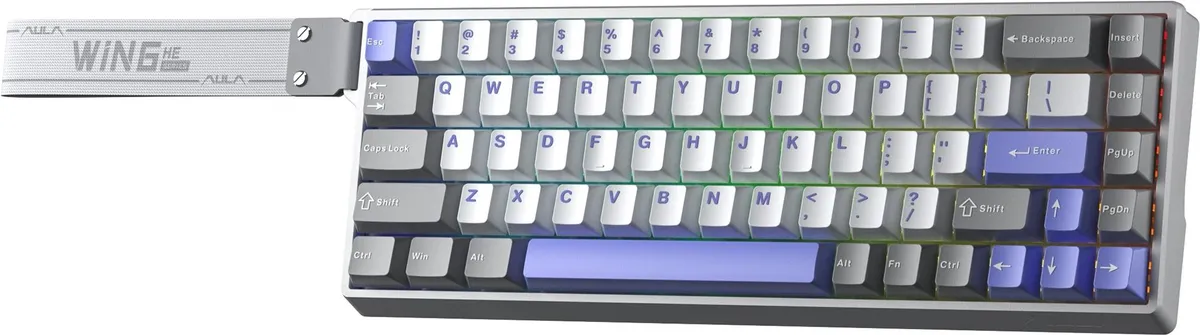 Клавіатура Aula WIN68 HE Max Magnetic Switch Grey/White/Purple (6978080504081) - мініатюра 2